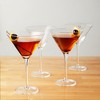 True Manhattan Martini Glass, Crystal Cocktail Coupes, Clear Glass, Cocktail glass set, Dishwasher Safe, Holds 12 oz., Set of 4 - 4 of 4