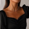 Classic Adjustable Pearl Necklace for Women, Dainty Gold Plated Collar Jewelry - 3 of 4