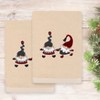 Linum Home Textiles Christmas GNOMES - Embroidered Luxury 100% Turkish Cotton Hand Towels (Set of 2) - 2 of 3