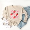 Simply Sage Market Women's Graphic Sweatshirt Strawberry Coquette Bow Chart - 3 of 3