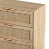 Okak 6-Drawer Rattan Storage Cabinet 51.18" Modern Natural Design, 50lbs Top Load & 20lbs per Drawer, Ideal for Bedroom, Living Room - 4 of 4
