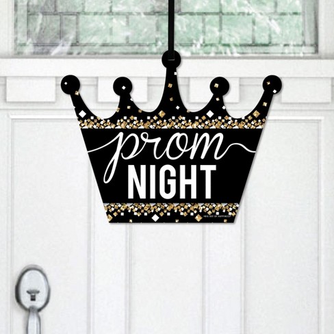 Big Dot of Happiness Prom - Hanging Porch Prom Night Party Outdoor Decorations - Front Door Decor - 1 Piece Sign - image 1 of 4