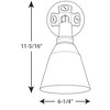 Progress Lighting Par 1-Light Outdoor Wall Light in Antique Bronze, Porcelain, Shade Included - 2 of 2