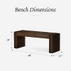 Maven Lane Zeno Solid Wooden Bench 48"x15" - 2 of 4