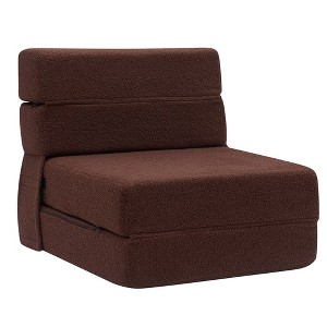 3-in-1 Convertible Folding Sleeper Chair Sofa Bed Lazy Couch with Pillow Fabric for Living Room - 1 of 4