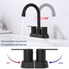 ChicFurnit Bathroom Sink Faucet 2 Handle Centerset Faucet for 3 Hole Installation with Matte Black for Modern Bathrooms, Black, 10.62"*9.65"*2.6" - 4 of 4