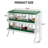 8-Compartment Metal Leg Chicken Nesting Box with Safety Cover, Versatile Wall-Mounted or Standalone Design, Perfect for Egg Laying - 3 of 4