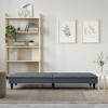 vidaXL Sofa Bed with Cup Holders Dark Gray Velvet - 3 of 4