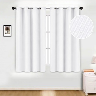 Modern Farmhouse Textured Room Darkening Semi-Blackout Curtains, Set of 2 by Blue Nile Mills