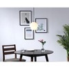 Elegant Lighting Gene 1 light Chrome and Frosted white glass pendant - 2 of 4