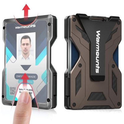 Warmounts Men Upgrade ID SLOT RFID Wallet in Carbon Fiber & Aluminum - Stylish, Secure & Perfect Valentine's Gift