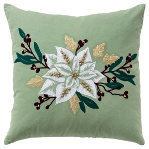 Botanical Poly Filled Throw Pillow - Rizzy Home - 1 of 4