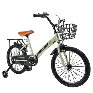 Topteng 18" Kids' Bike BMX Child Bicycle for Boys with Auxiliary Wheels - Green - 1 of 4