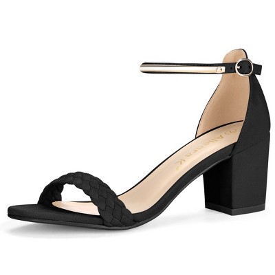 Allegra K Women's Crisscross Ankle Strap Block Heel Sandals : Target