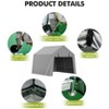 Outdoor Storage Shed, Heavy-Duty Motorcycle Tent with Roll-Up Door, Waterproof & UV-Resistant Carport for Bike & Tools - 4 of 4
