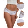 INSPIRE CHIC Women's Lace Ice Silk Hollow Out Mid Rise Comfort Boyshorts  Briefs - 3 of 4