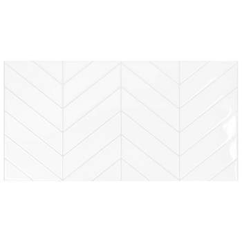 Smart Tiles 2 crédences adhésives XL - Brik Toscana Blanc, Rouge - Effet  brique - 54.61 cm x 27.94 cm