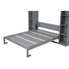 CAVINAS Queen Size Murphy Bed Modern Foldable Wooden Bed Frame with 10 Storage Shelves and LED Light for Bedroom - 3 of 4
