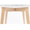 The Bianco Collection Gavia 19.5" Square Italian Carrara White Marble Side Table - image 3 of 4