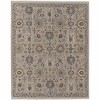 Tan Brown and Gray Wool Oriental Hand Knotted Area Rug With Fringe - 4 of 4