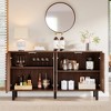 Tribesigns Sideboard Buffet Cabinet with Storage, 55.12" Accent Cabinet with 4 Doors and Adjustable Shelves, Wood Coffee Bar Storage Cabinet - 4 of 4