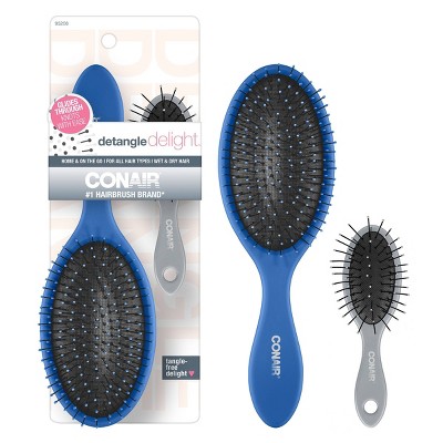 Conair Detangling Delight Cushion and Detangling Mini Cushion Value Pack Hair Brush - 2pcs