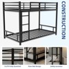 SeaCamel Heavy Duty Twin Over Full Metal Bunk Bed - Removable Stairs, 12" Under-Bed Storage, White for Teens & Adults - 4 of 4