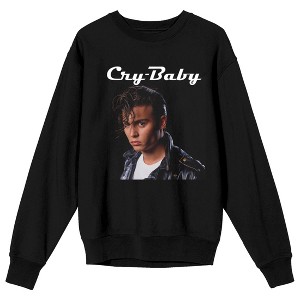 Cry-Baby Pose Graphic Women's Black Sweatshirt - 1 of 3