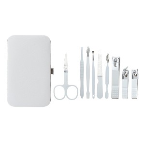 Unique Bargains Reusable Nail Clippers Set Toenail Clippers White 1 Set - 1 of 4