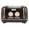Haden Dorset 4 Slice Wide Slot Stainless Steel Toaster Bundled with 12 Cup Programmable Drip Coffee Maker Coffee Machine, Black & Copper - 2 of 4