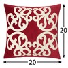 Kumasinova 20" Velvet Down Pillow with Dora Retro Grape Pattern,Couch Pillows with Zipper,Bed Pillows for Home Decor,Decorative Pillows for Bed&Couch - 2 of 4
