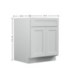 Kitchen Base Cabinet, Unassembled Cabinet with Adjustable Shelf without Top - 3 of 4