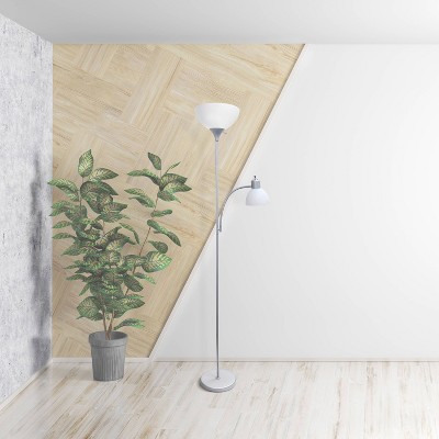 Creekwood Home Essentix 71.5" Traditional 2-Light Floor Lamp with Reading Light