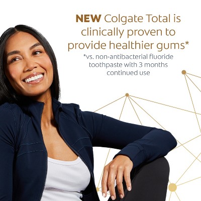 Colgate Total Whitening Fluoride Toothpaste - 5.1oz/3pk: Sugar-Free, Gluten-Free, Vegan, Mint Flavor