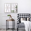Vynxaria 16 in. Wx23 in. H Set of 2 Distressed White Rectangular Wooden Wall Mirrors, Vertical or Horizontal for Living Room - 2 of 4