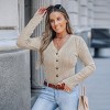 Women's Chic Ribbed Button-Down Knit Top - Cupshe - 4 of 4