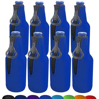 Juvale Beer Bottle Insulator Sleeves (4 Pack) Neoprene Cooler with Zipper  Assorted Colors