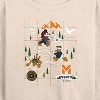 Women's - Disney - Adventure Map Lightweight French Terry Wide Neck Long Sleeve Shirt - 2 of 4