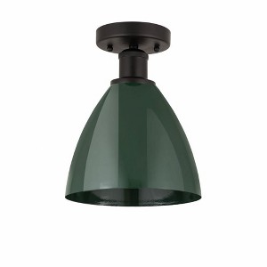 Plymouth Dome - 1 Light Semi-Flush Mount In Industrial Style-11.25 Inches Tall and 7.5 Inches Wide - 1 of 1