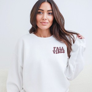 Simply Sage Market Embroidered Fall Vibes Retro Sweatshirt - 1 of 4