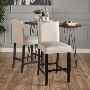 2pcs Modern Industrial Mayfield KD Barstool-Christopher Knight Home - 1 of 4