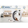 45" Quiet Cat Exercise Wheel | Pedometer, Detachable Carpeted Runway – Cats Treadmill for Pet Weight Loss & Health - 3 of 4