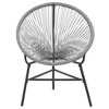vidaXL Patio Moon Chair Poly Rattan Gray - 4 of 4