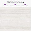 PURPLE LEAF Dining Set Patio Metal Table and Wicker Rattan Chairs for Outside Porch Garden Kitchen Modern Outdoor Furniture Sets - 4 of 4