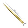 Unique Bargains Women's Portable Peacock Eyelash Extension Tweezers Gold Tone 1 Pc - 2 of 3