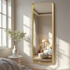Spassway 38"H x 26"W Rectangle Decorative Aluminum Alloy Mirror Art Designs for Living Room Bedroom Entryway Office Home Black/Gold/Sliver Available - 2 of 4