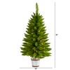 Nearly Natural 3-ft Providence Pine Artificial Christmas Tree with 50 Warm White Lights and 114 Bendable Branches - 2 of 4