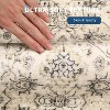 Non-Slip Non-Shedding Washable Rug - Low Pile Traditional Distressed Retro Carpet Soft Floral Print Mat for Dining Room Bathroom Kitchen - 4 of 4