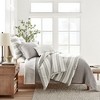 Monroe Stripe Grey Duvet Set - Levtex Home - 2 of 4