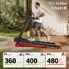 Treadmills for Home, 15% Incline Treadmill, Folding Treadmill Filpped Screen and Heart Rate Sensor, 3.0HP Quiet Brushless Dual Cushion System - 3 of 4
